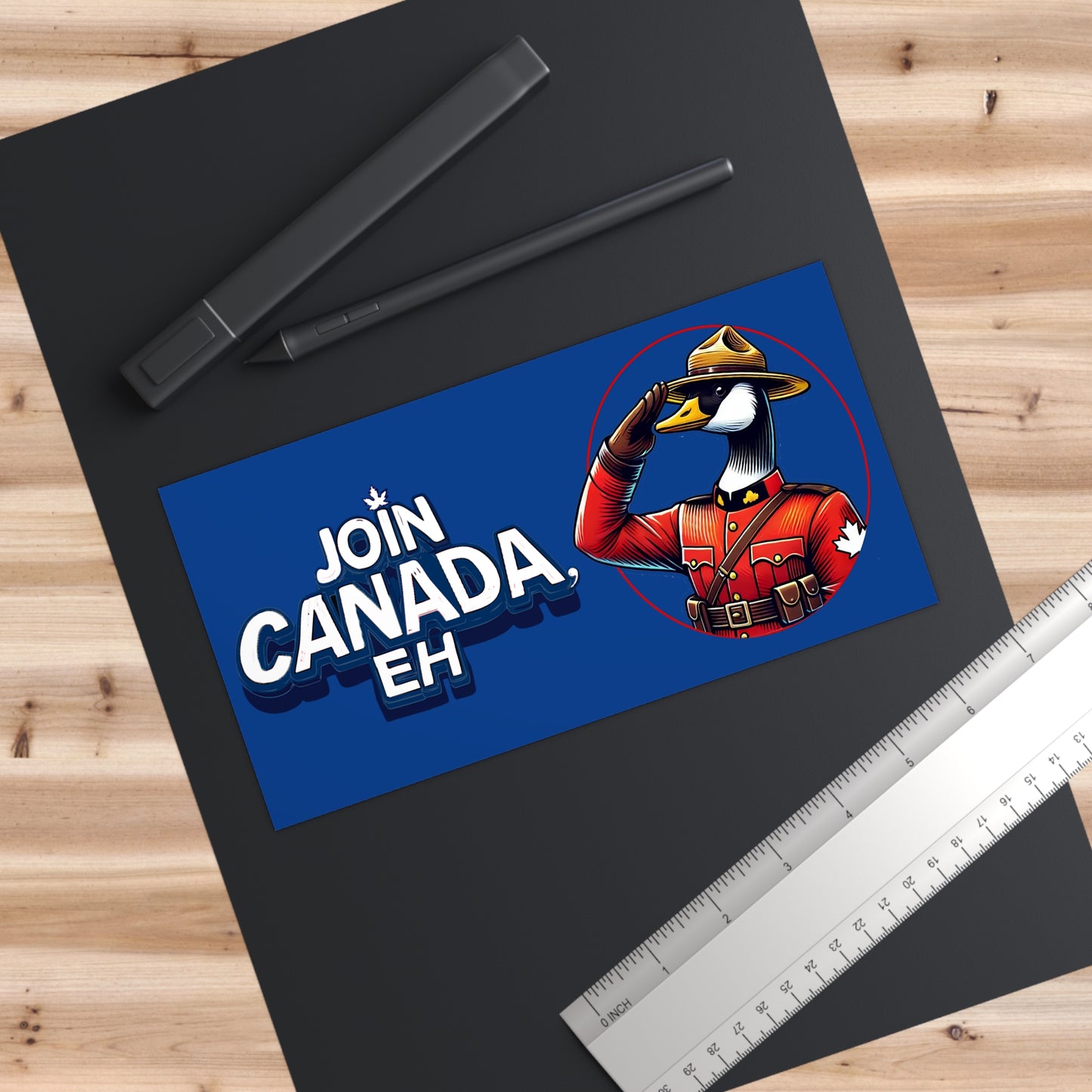 "Mountie Goose Salutes You" Bumper Sticker