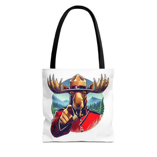 "Mountie Moose Needs You!" Tote Bag (AOP)