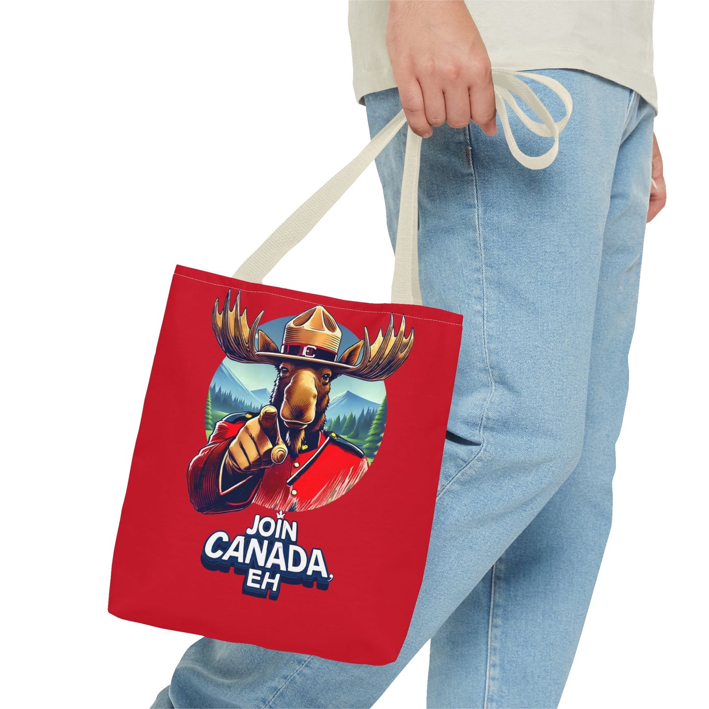 "Mountie Moose Needs You!" Tote Bag (AOP)