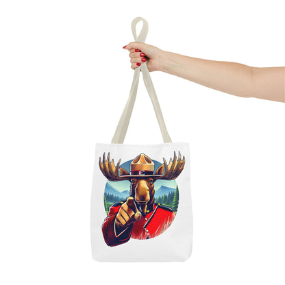 "Mountie Moose Needs You!" Tote Bag (AOP)