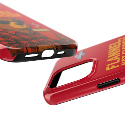"Flannel, Not Fascism" Tough Phone Cases