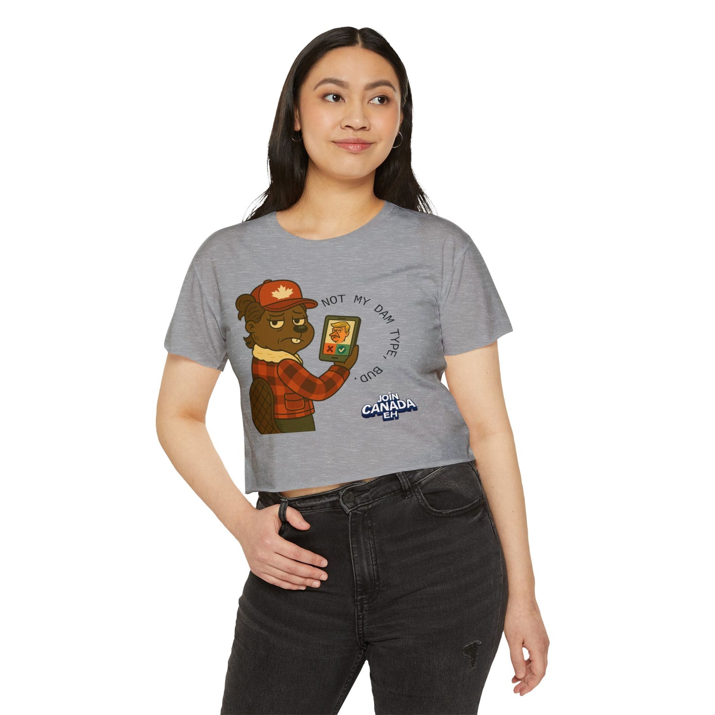 "Not My Dam Type, Bud" Women's Festival Crop Top