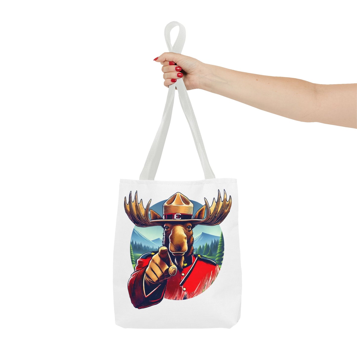 "Mountie Moose Needs You!" Tote Bag (AOP)