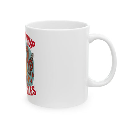 "Maple Syrup, Not Missiles" Ceramic Mug, (11oz, 15oz)