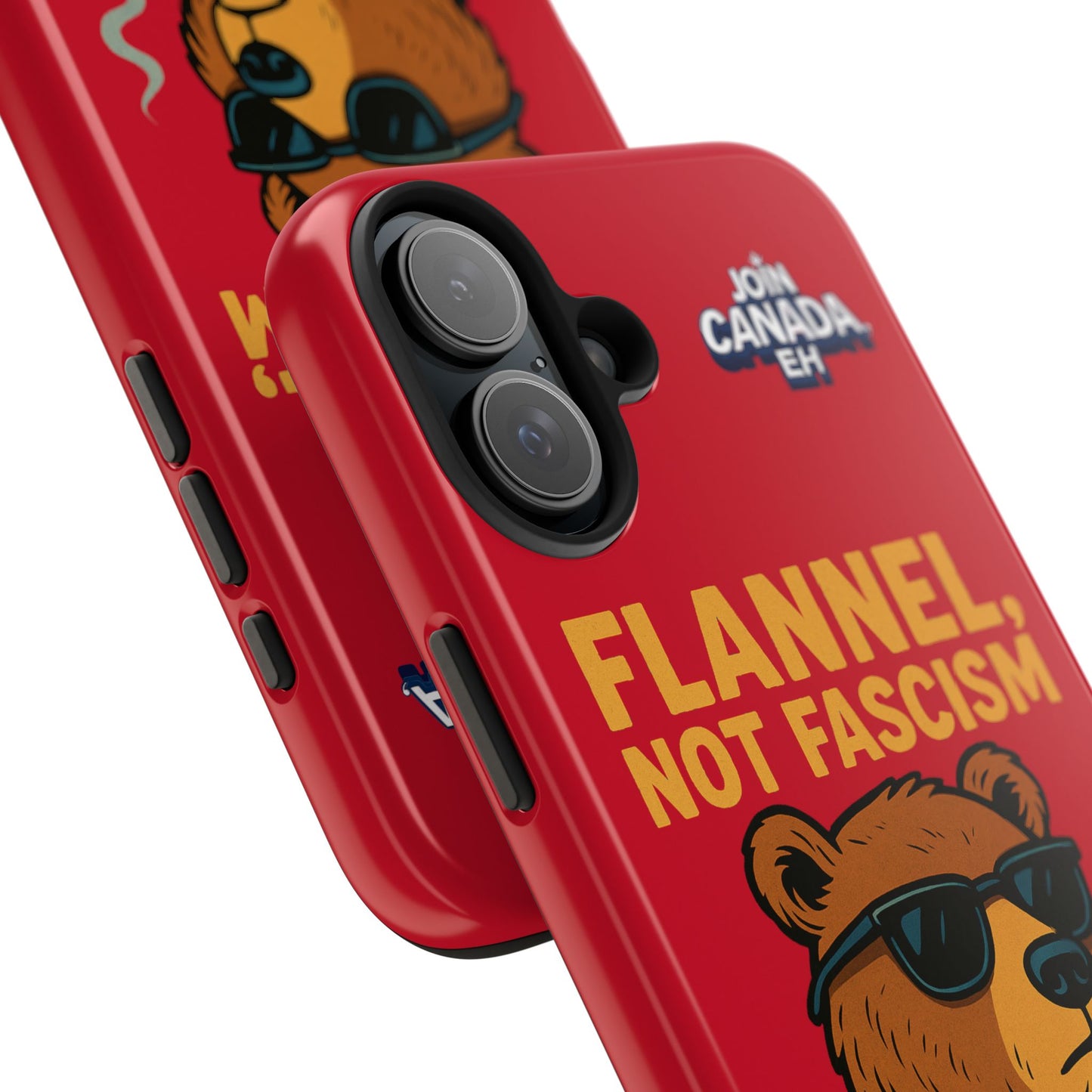 "Flannel, Not Fascism" Tough Phone Cases