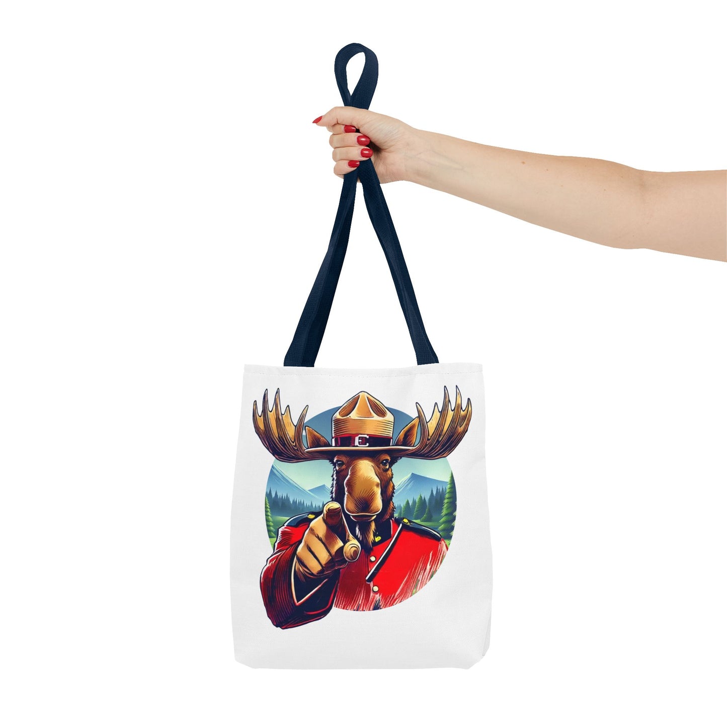 "Mountie Moose Needs You!" Tote Bag (AOP)