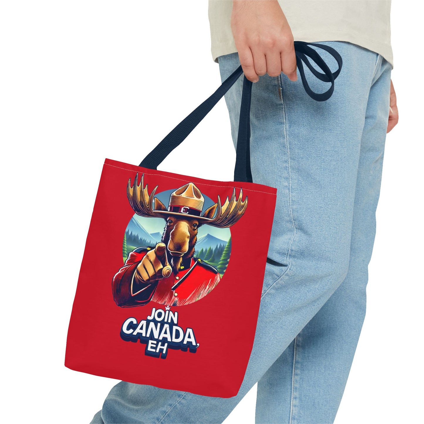 "Mountie Moose Needs You!" Tote Bag (AOP)