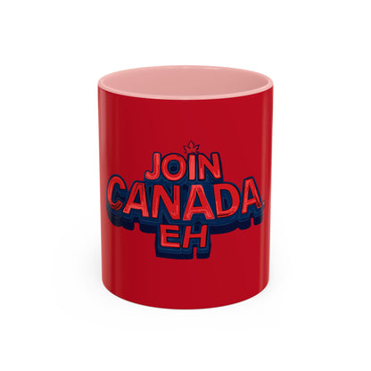 "Join Canada, Eh" Accent Coffee Mug (11, 15oz)