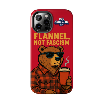 "Flannel, Not Fascism" Tough Phone Cases