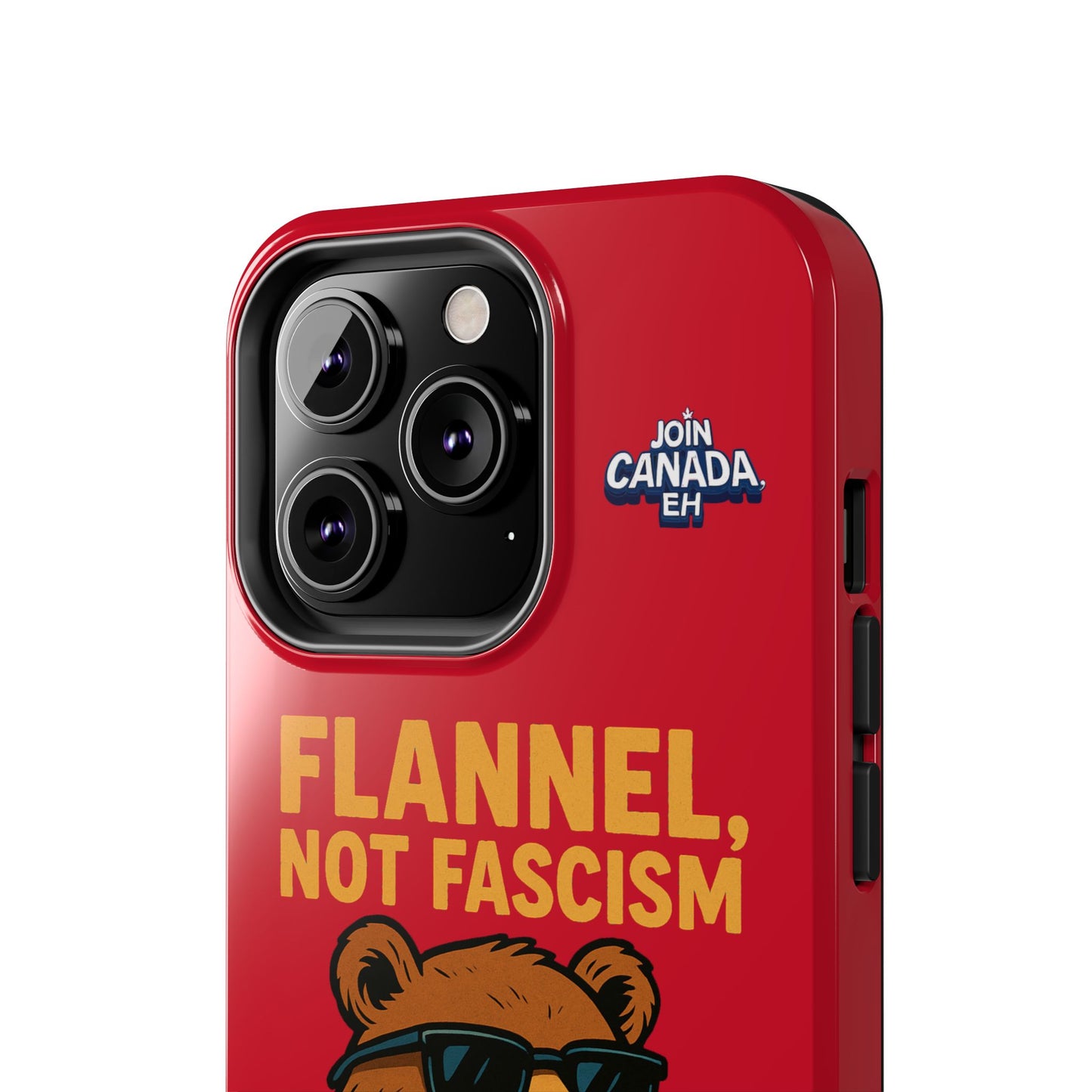 "Flannel, Not Fascism" Tough Phone Cases