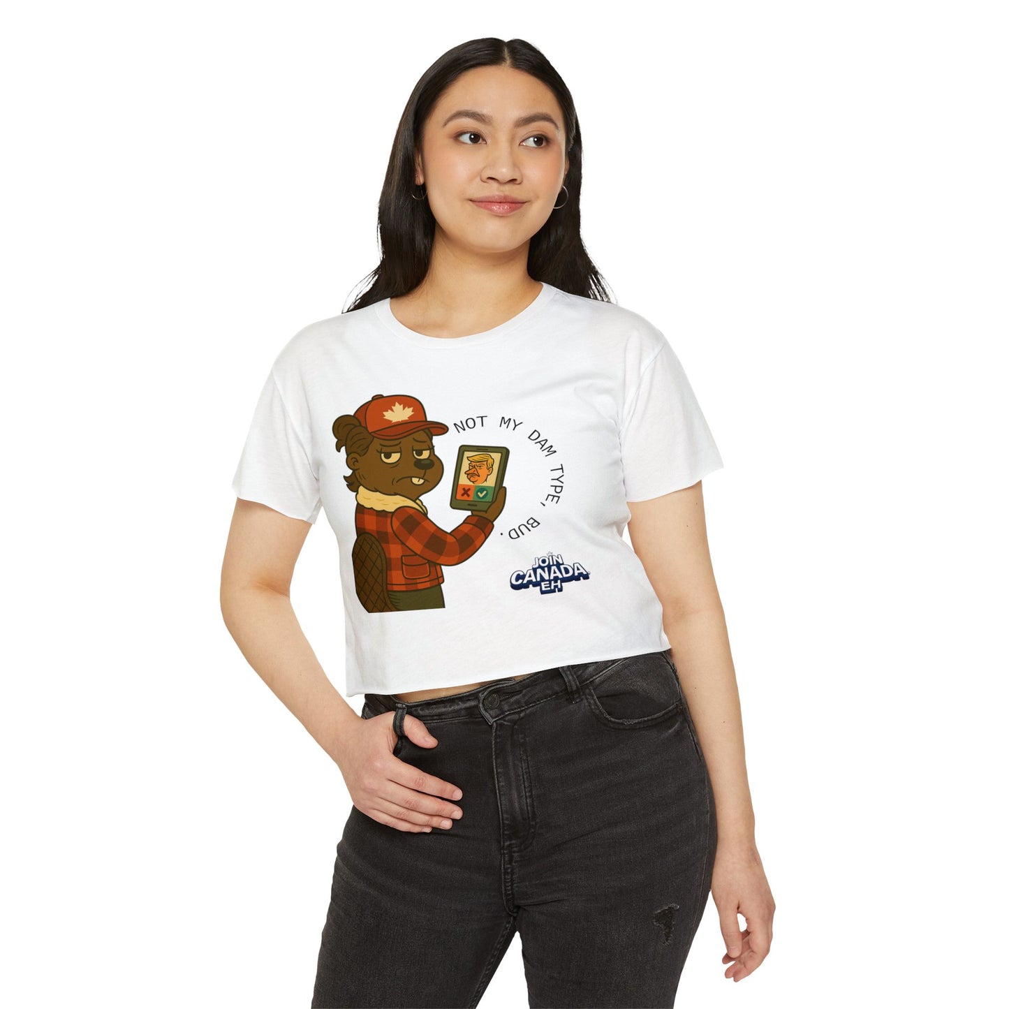 "Not My Dam Type, Bud" Women's Festival Crop Top