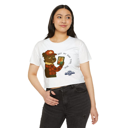 "Not My Dam Type, Bud" Women's Festival Crop Top
