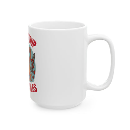 "Maple Syrup, Not Missiles" Ceramic Mug, (11oz, 15oz)