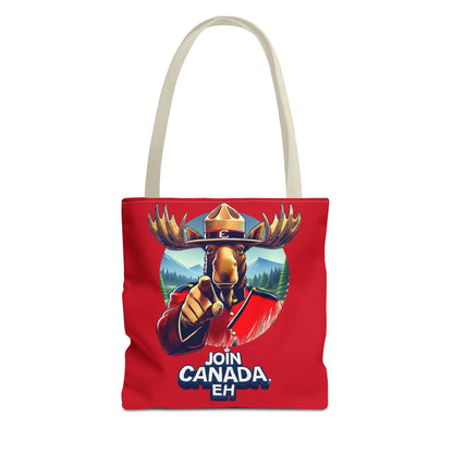 "Mountie Moose Needs You!" Tote Bag (AOP)