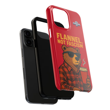 "Flannel, Not Fascism" Tough Phone Cases