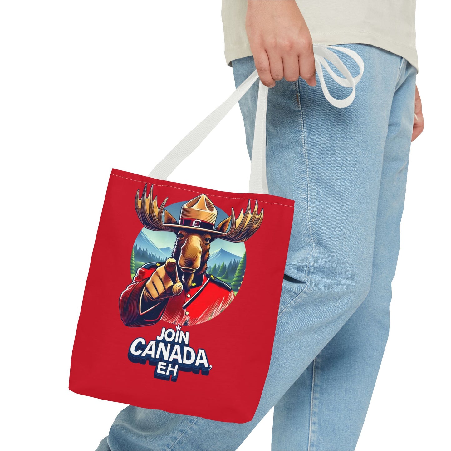 "Mountie Moose Needs You!" Tote Bag (AOP)