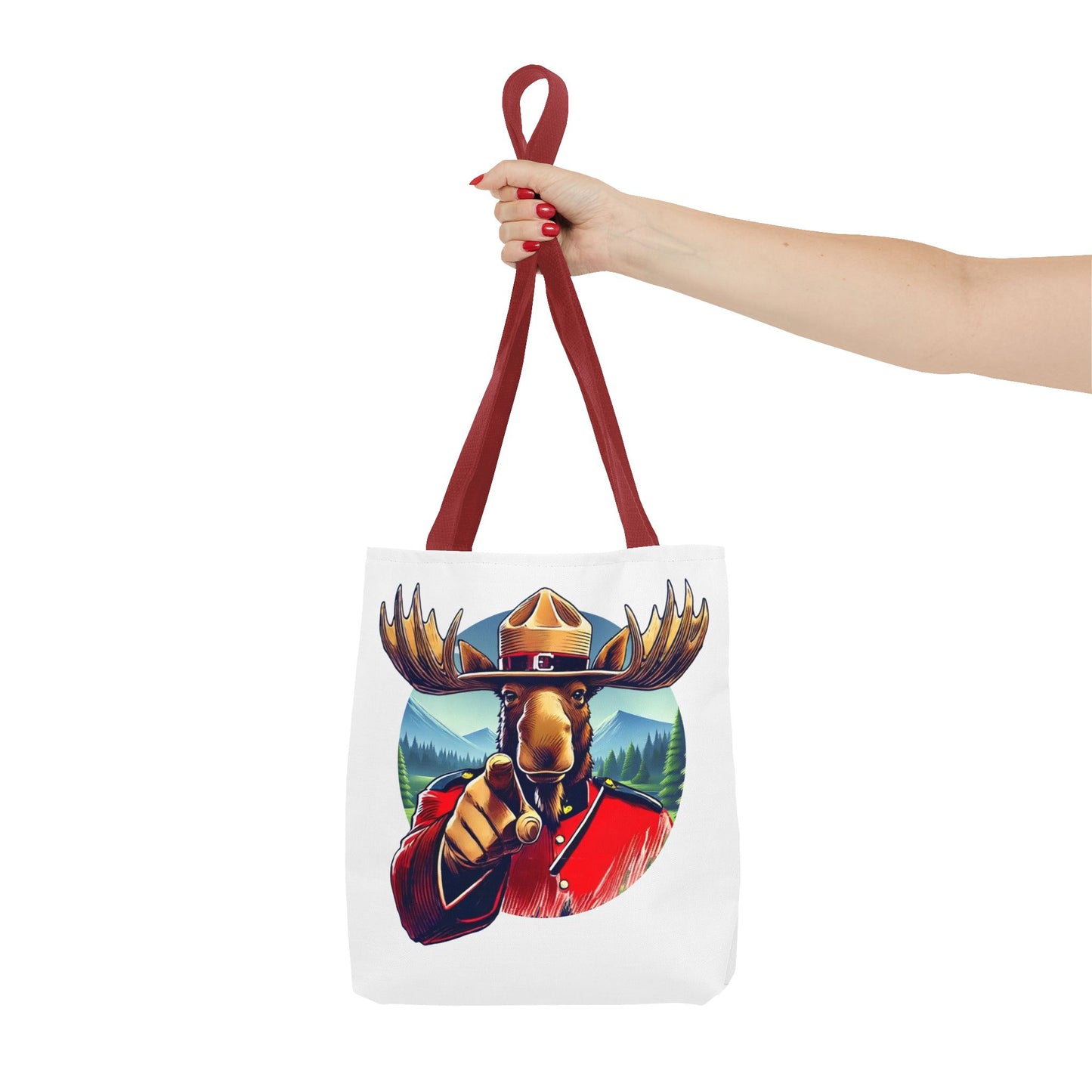 "Mountie Moose Needs You!" Tote Bag (AOP)