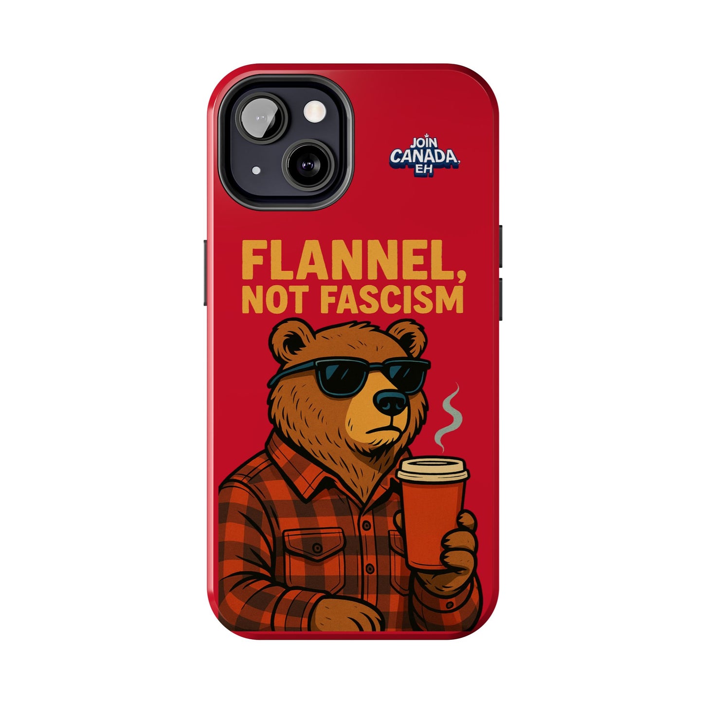 "Flannel, Not Fascism" Tough Phone Cases
