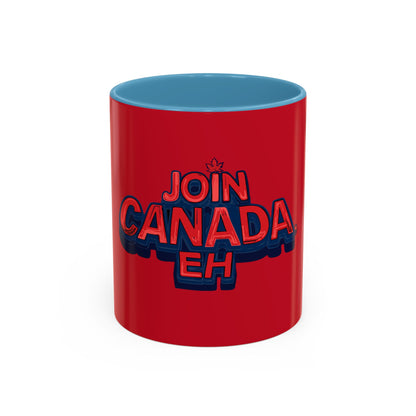 "Join Canada, Eh" Accent Coffee Mug (11, 15oz)