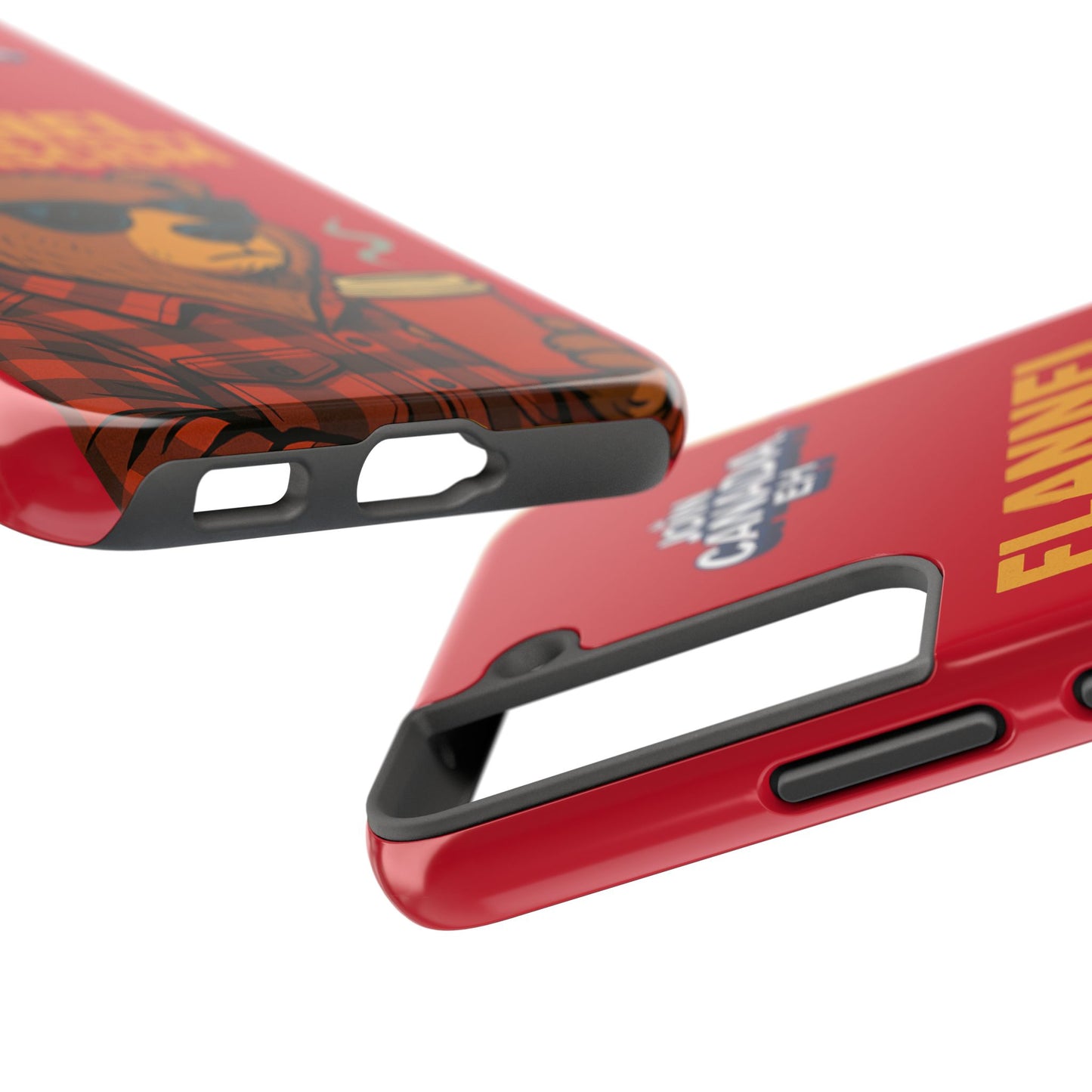 "Flannel, Not Fascism" Tough Phone Cases