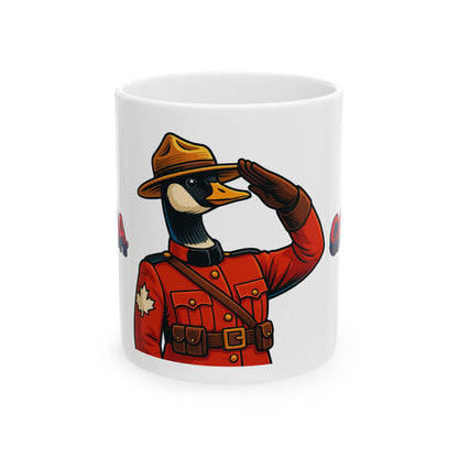 "Mountie Goose Salutes You" Ceramic Mug, (11oz, 15oz)