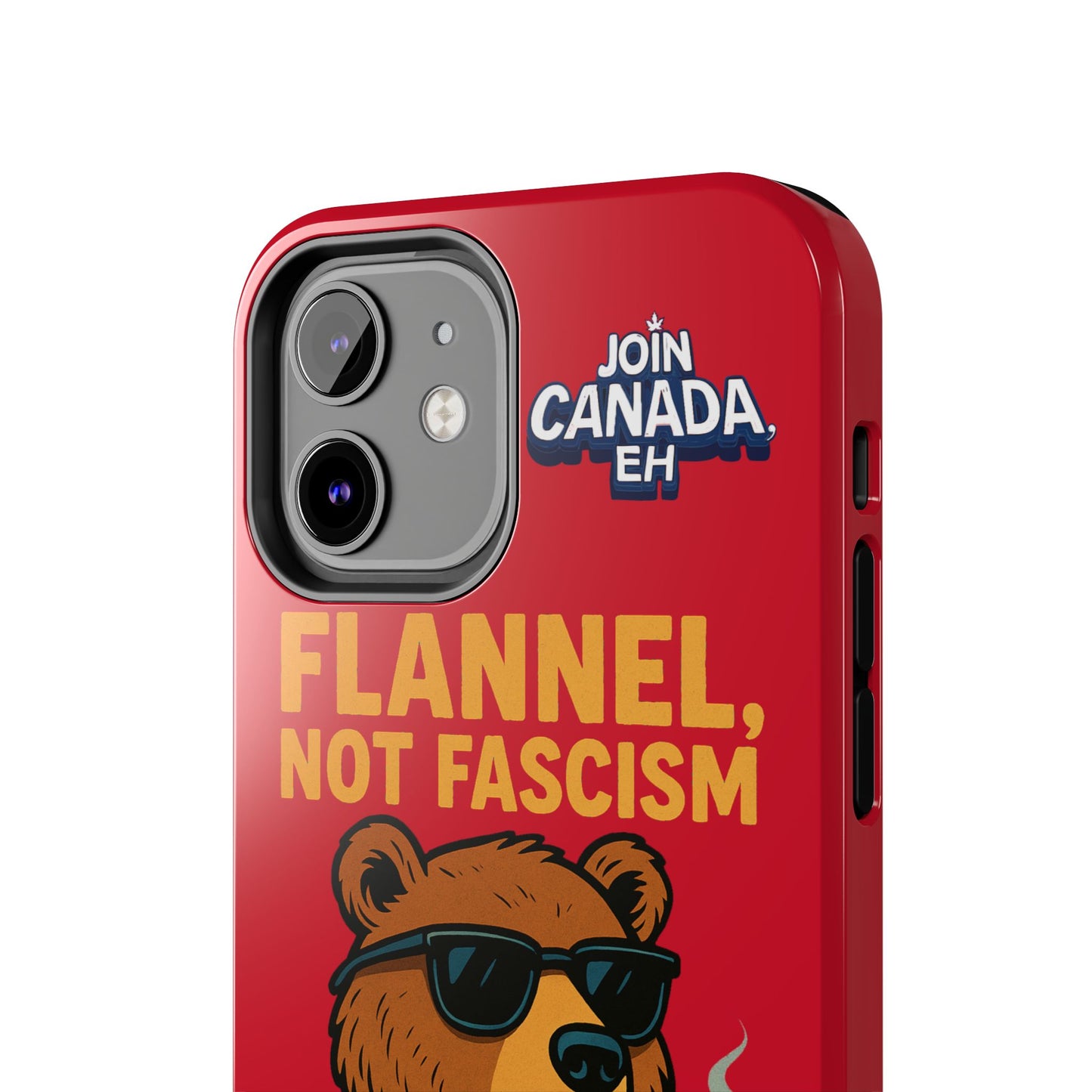 "Flannel, Not Fascism" Tough Phone Cases