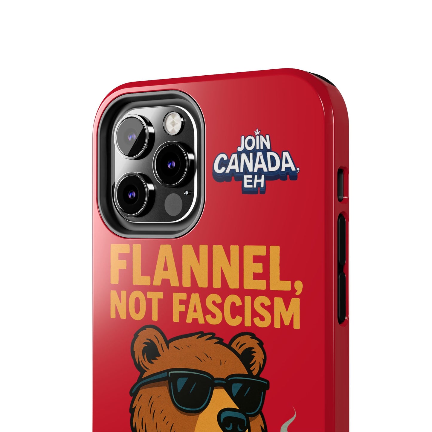 "Flannel, Not Fascism" Tough Phone Cases