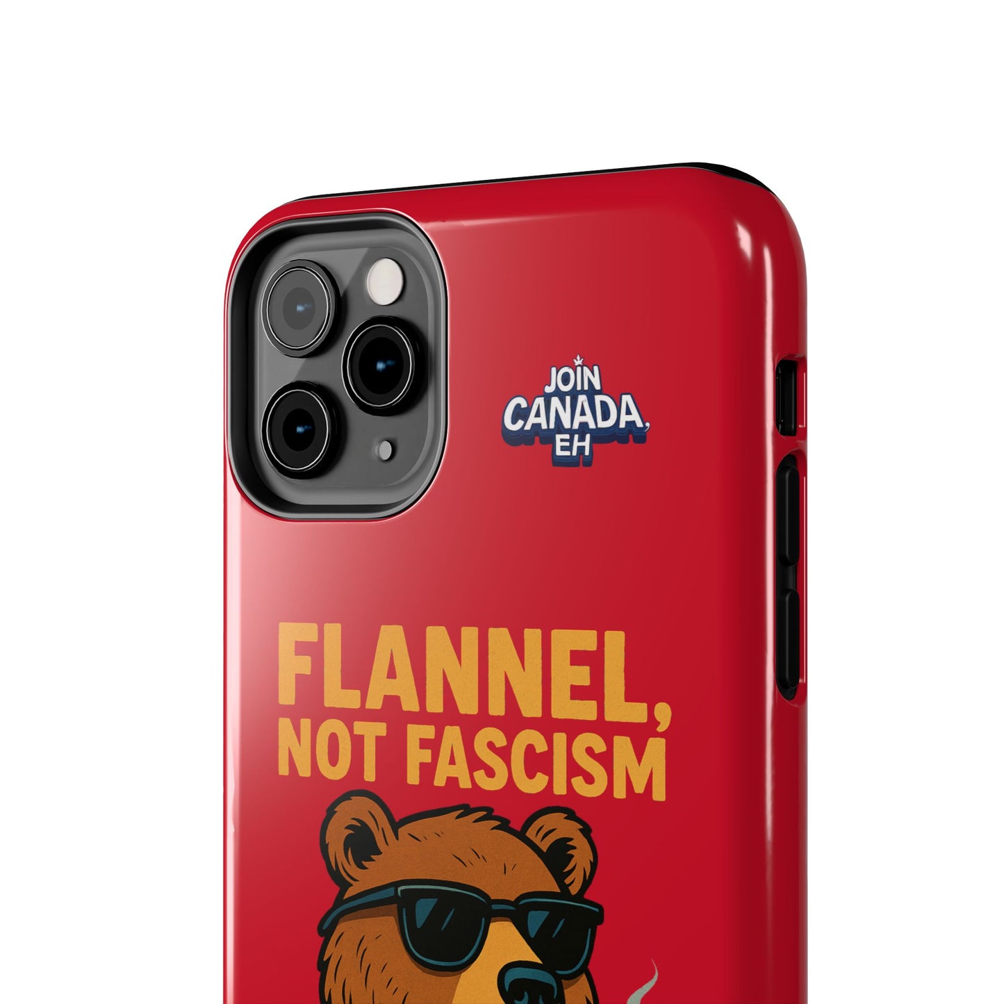"Flannel, Not Fascism" Tough Phone Cases