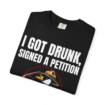 "Mountie Goose Salutes You!" Unisex Garment-Dyed T-shirt