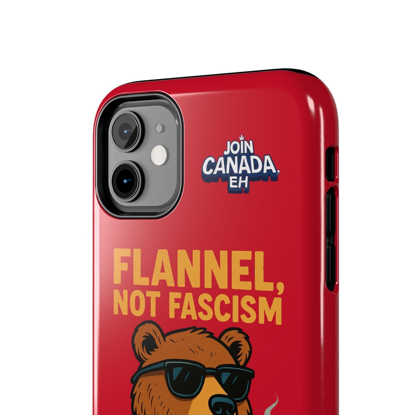 "Flannel, Not Fascism" Tough Phone Cases