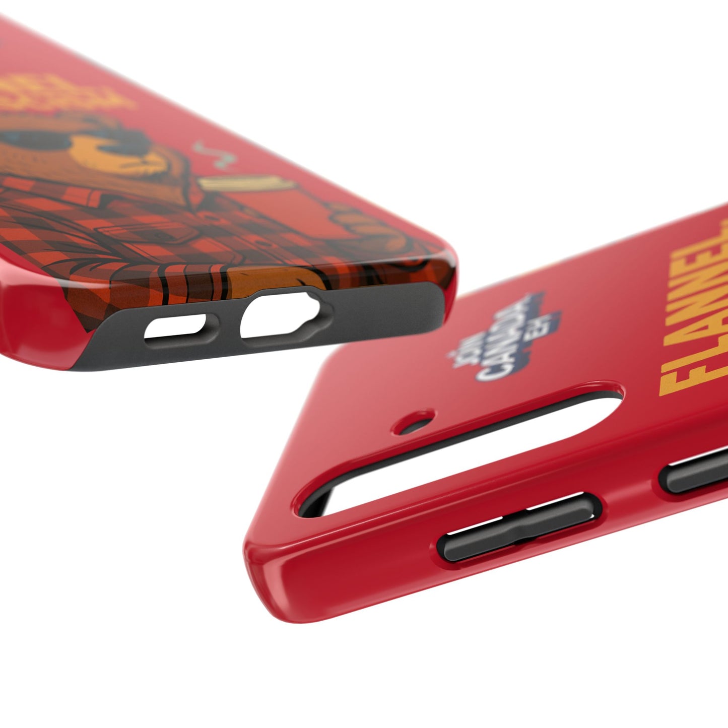 "Flannel, Not Fascism" Tough Phone Cases