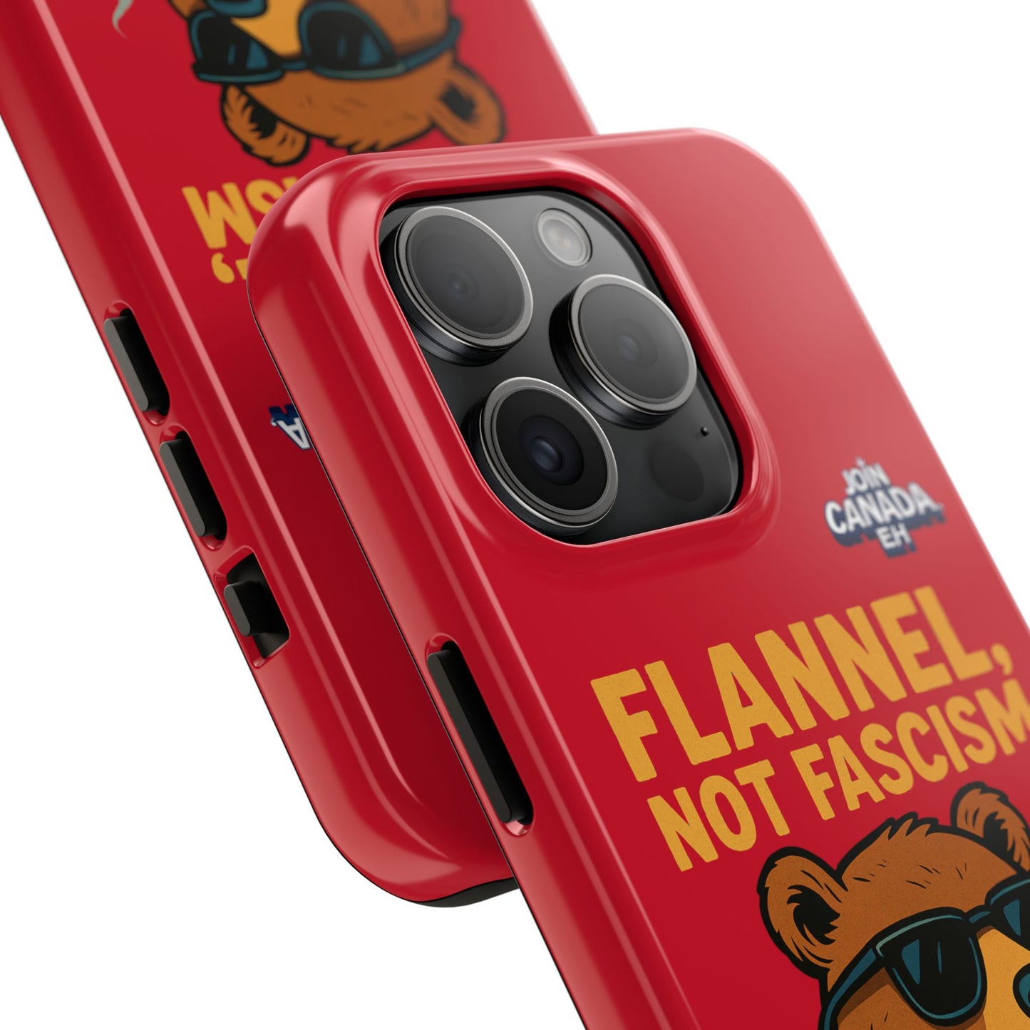 "Flannel, Not Fascism" Tough Phone Cases