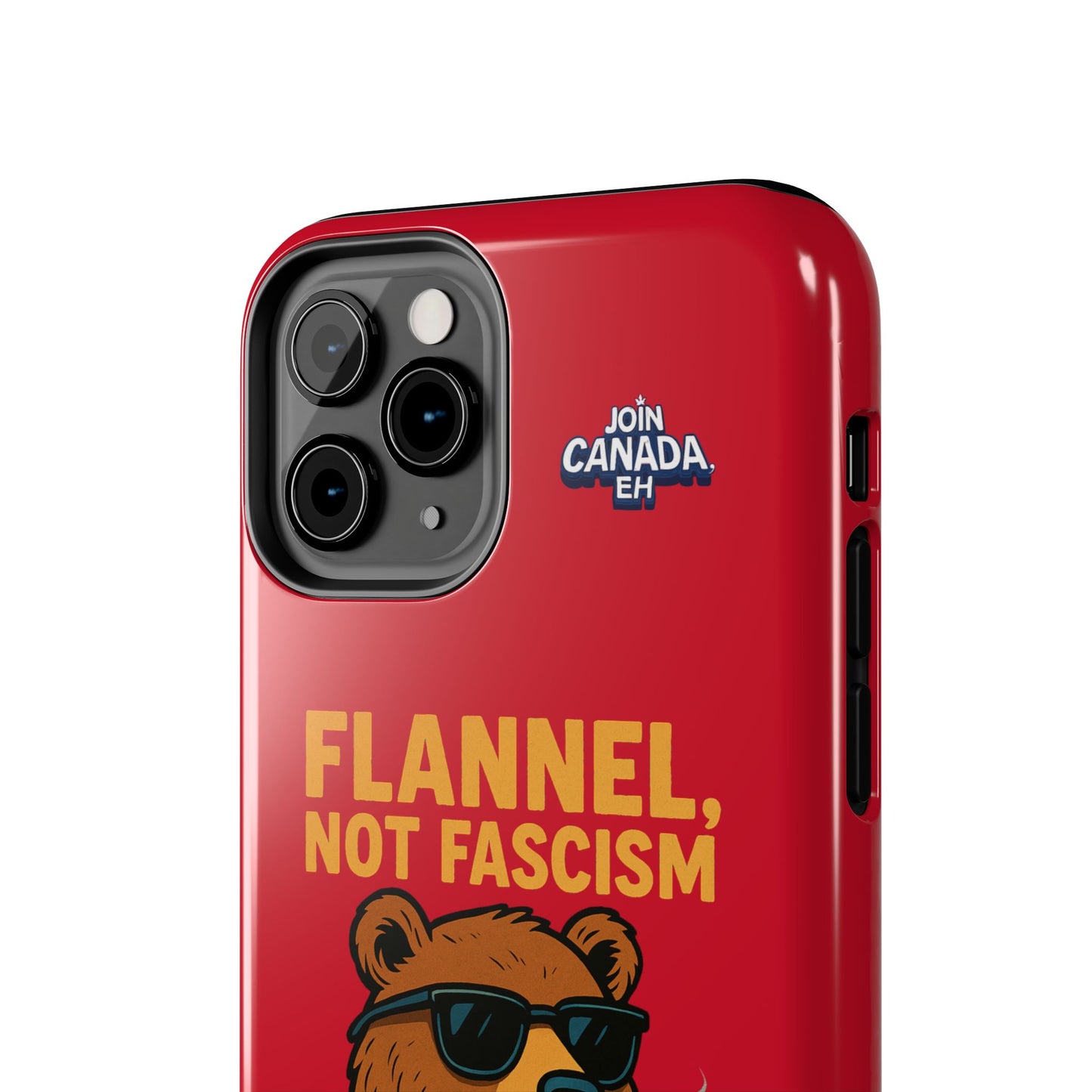 "Flannel, Not Fascism" Tough Phone Cases
