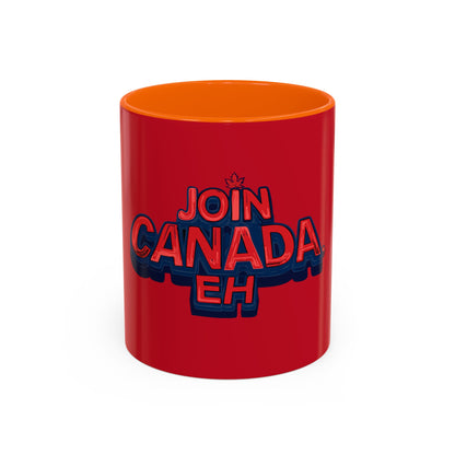 "Join Canada, Eh" Accent Coffee Mug (11, 15oz)
