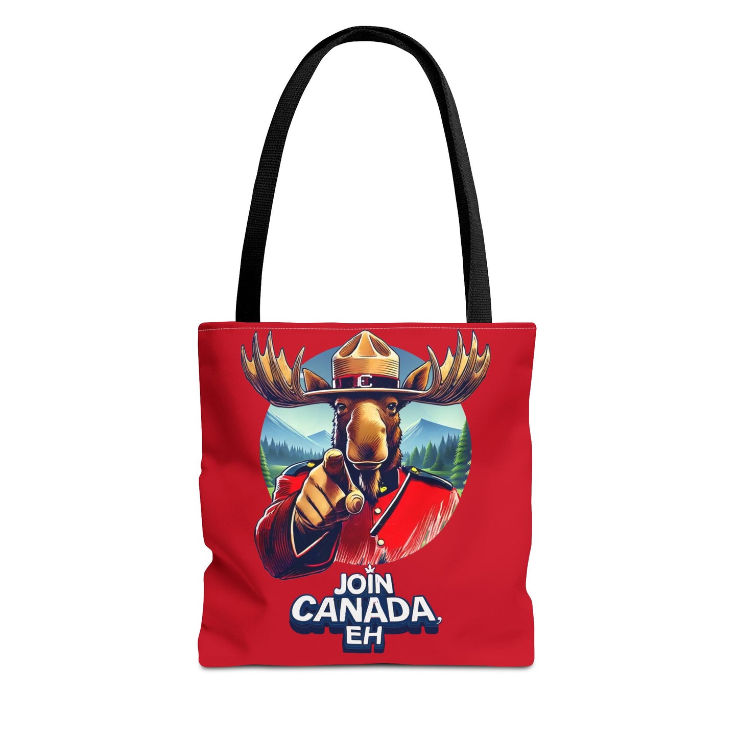 "Mountie Moose Needs You!" Tote Bag (AOP)