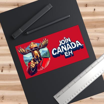 "Mountie Moose Needs You!" Bumper Sticker