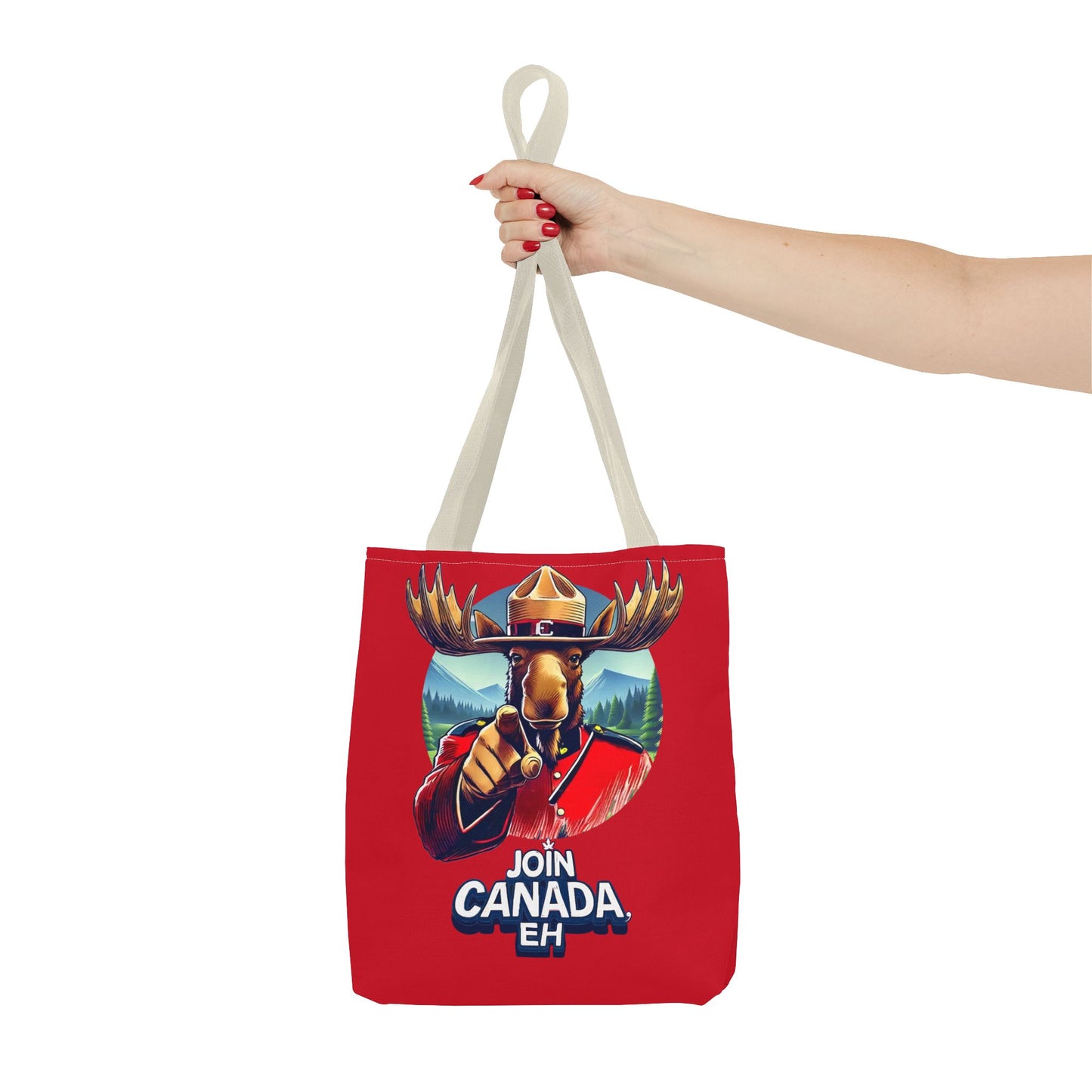 "Mountie Moose Needs You!" Tote Bag (AOP)