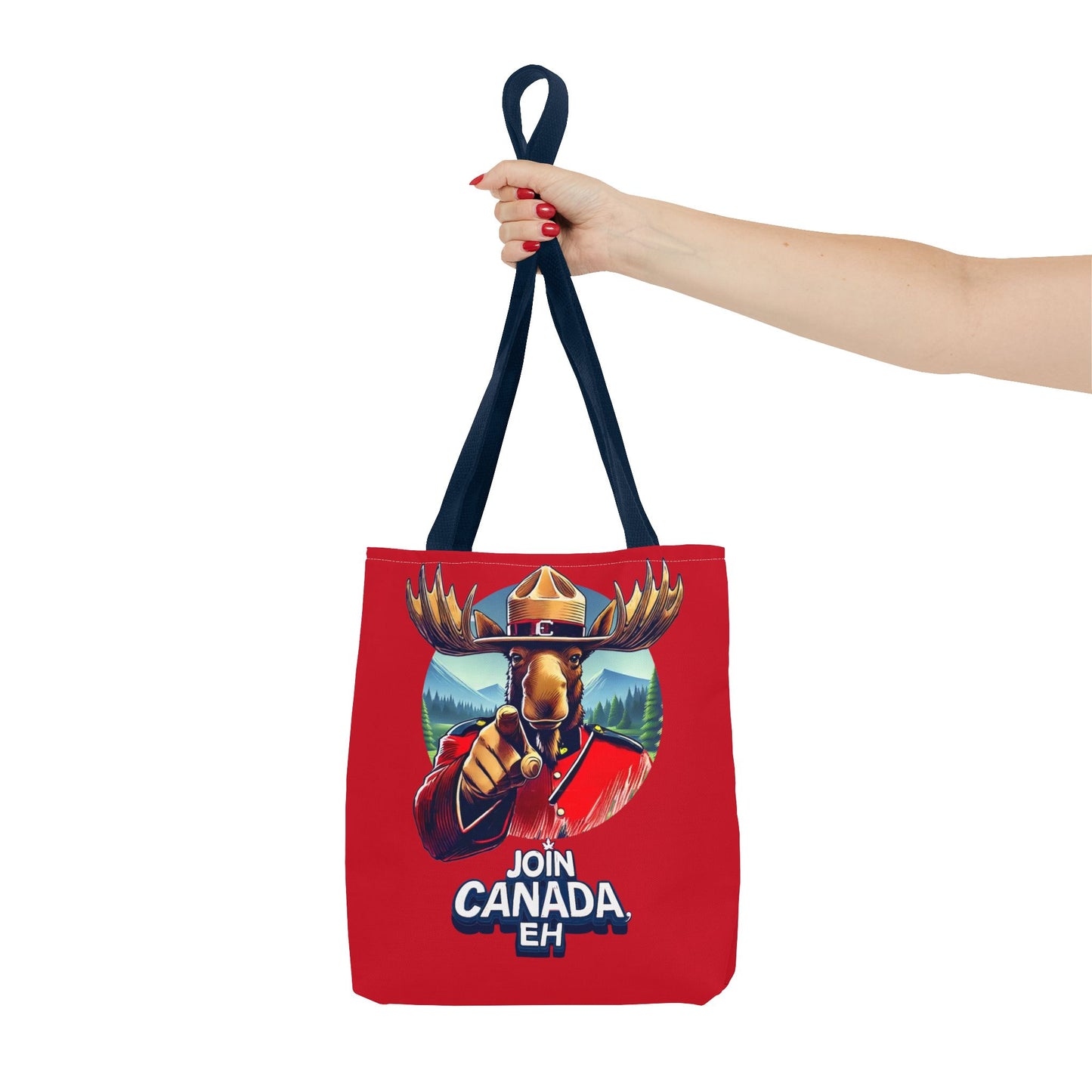 "Mountie Moose Needs You!" Tote Bag (AOP)