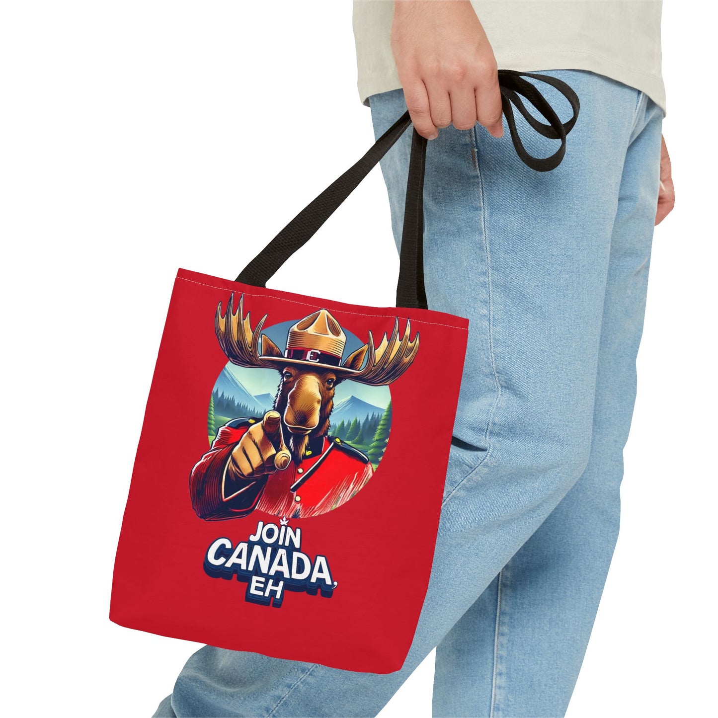 "Mountie Moose Needs You!" Tote Bag (AOP)