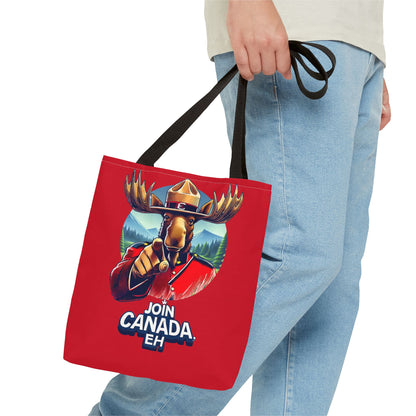 "Mountie Moose Needs You!" Tote Bag (AOP)