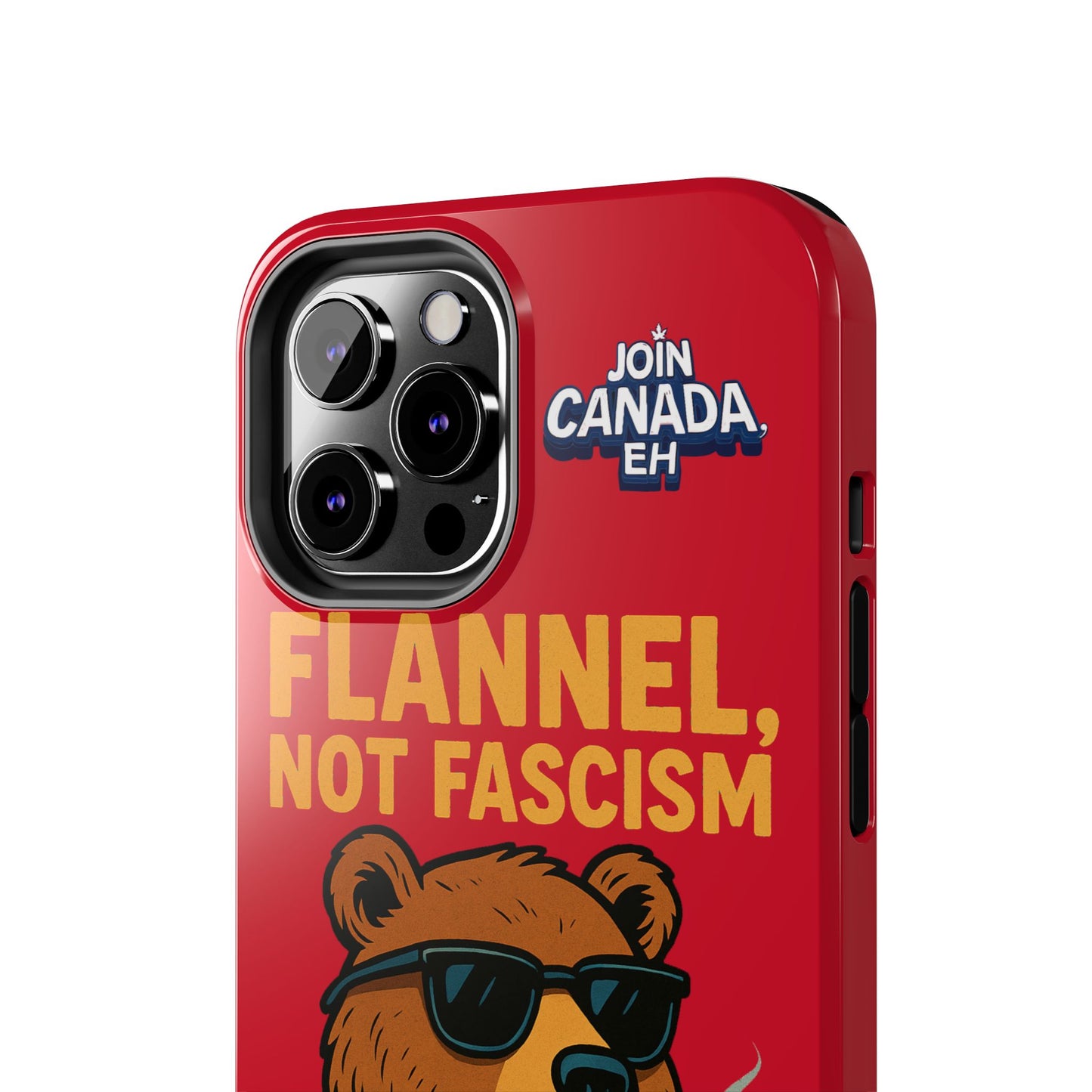"Flannel, Not Fascism" Tough Phone Cases