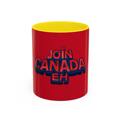 "Join Canada, Eh" Accent Coffee Mug (11, 15oz)